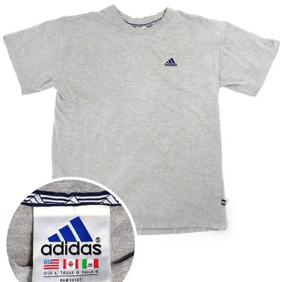 ✅00s adidas logo 3stripe L/S tee old y2k adidas | Shirts | Vintage Adidas Y2k Tshirt 3 Stripe Tag
